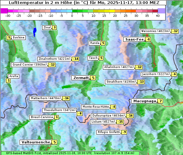 Temperatur, 17. 11. 2025