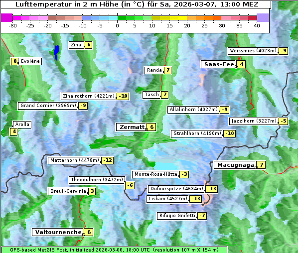 Temperatur, 7. 3. 2026