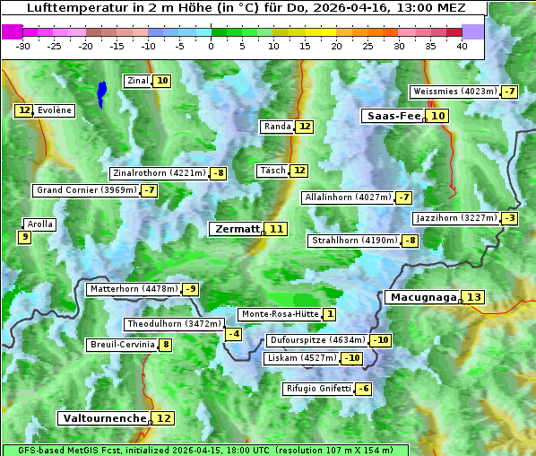 Temperatur, 16. 4. 2026
