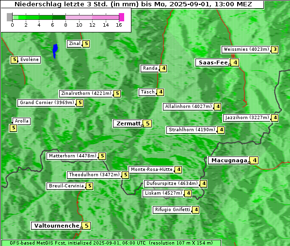 Niederschlag, 1. 9. 2025