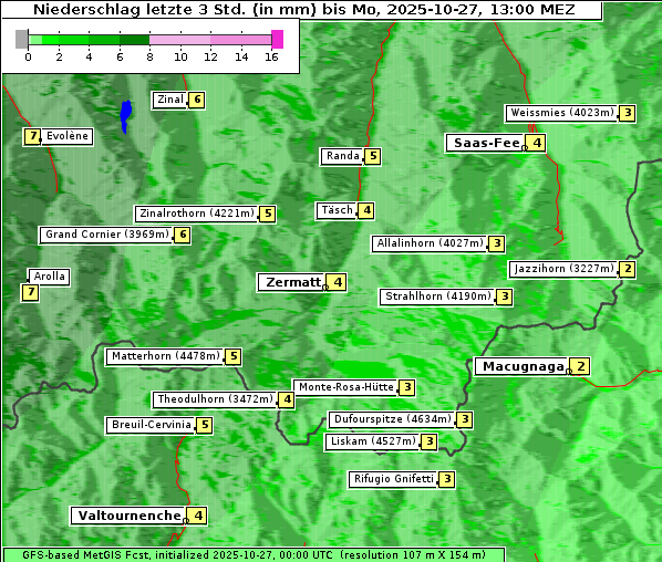 Niederschlag, 27. 10. 2025