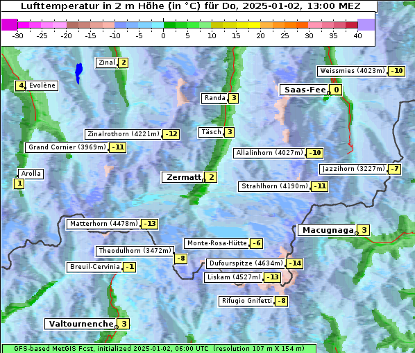 Temperatur, 2. 1. 2025