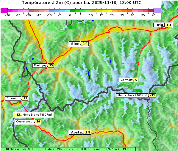 Temperatur, 10. 11. 2025
