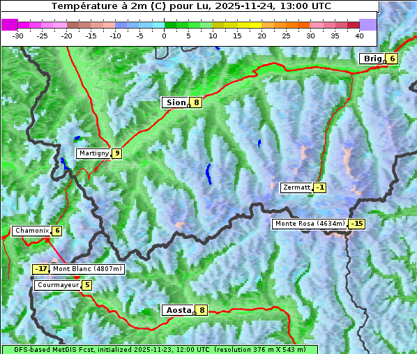 Temperatur, 24. 11. 2025