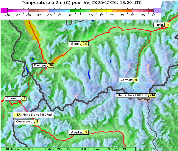 Temperatur, 26. 12. 2025