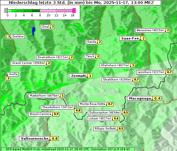 Niederschlag, 17. 11. 2025