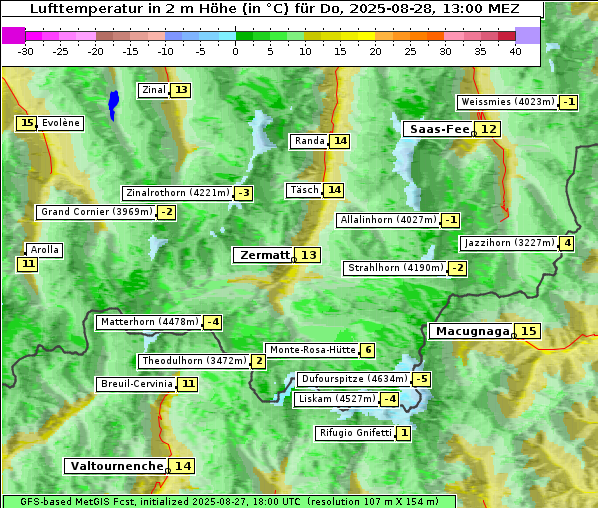Temperatur, 28. 8. 2025