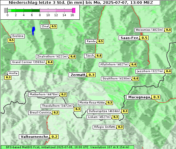 Niederschlag, 7. 7. 2025