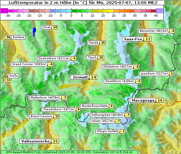 Temperatur, 7. 7. 2025
