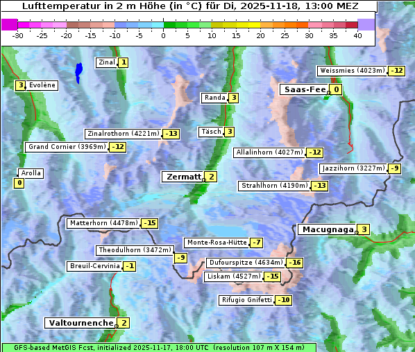Temperatur, 18. 11. 2025