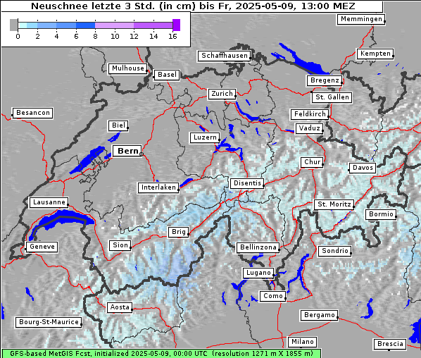 Neuschnee, 9. 5. 2025