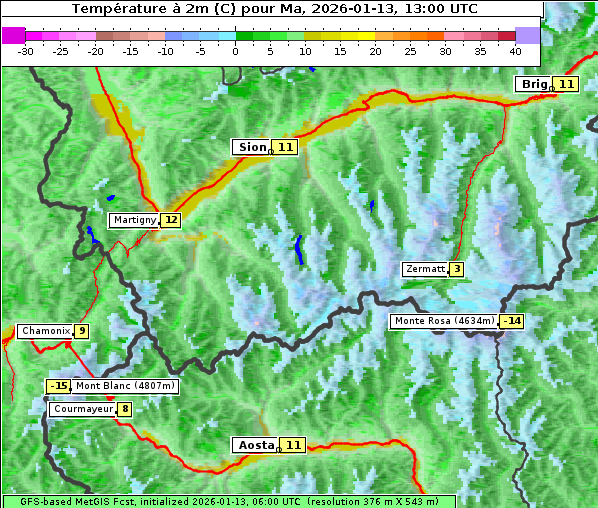 Temperatur, 13. 1. 2026