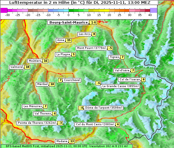 Temperatur, 11. 11. 2025