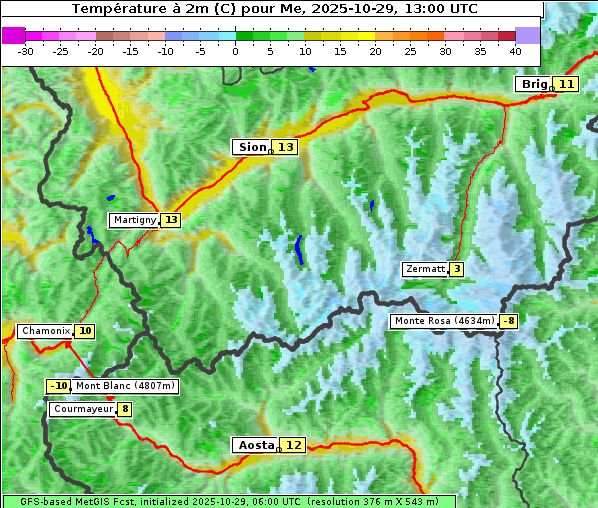 Temperatur, 29. 10. 2025