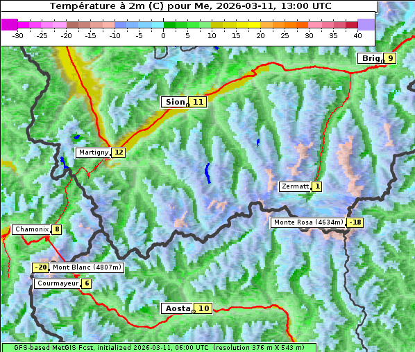 Temperatur, 11. 3. 2026