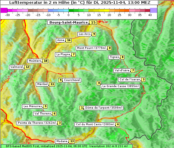 Temperatur, 4. 11. 2025