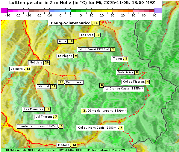 Temperatur, 5. 11. 2025