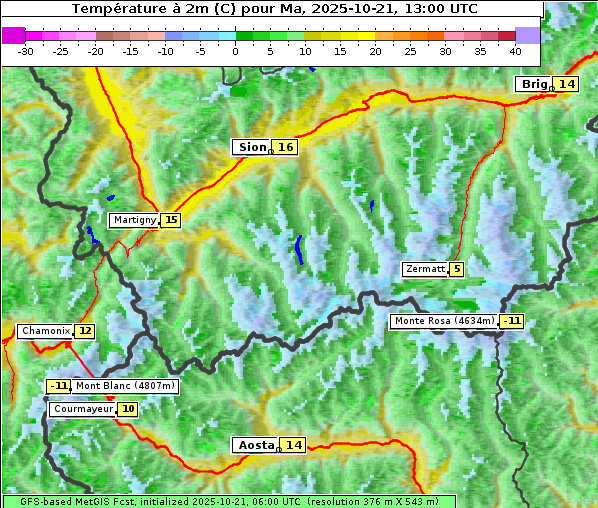 Temperatur, 21. 10. 2025
