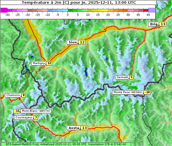 Temperatur, 11. 12. 2025