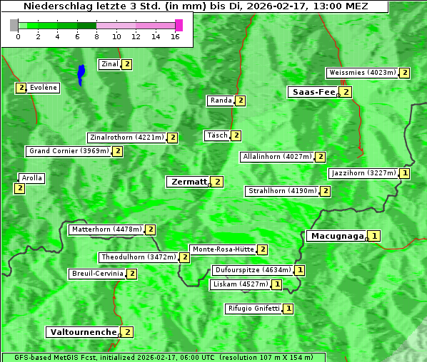 Niederschlag, 17. 2. 2026