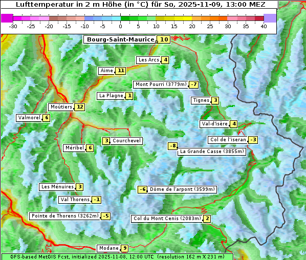 Temperatur, 9. 11. 2025