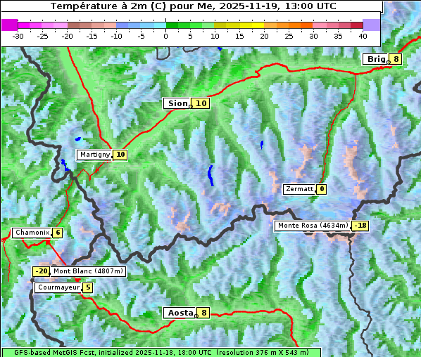 Temperatur, 19. 11. 2025