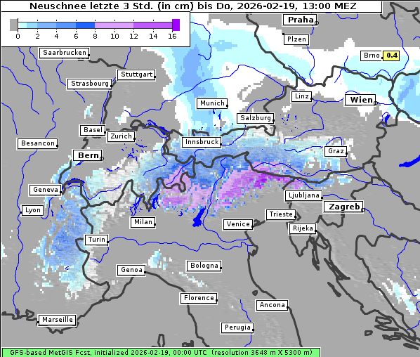 Neuschnee, 19. 2. 2026