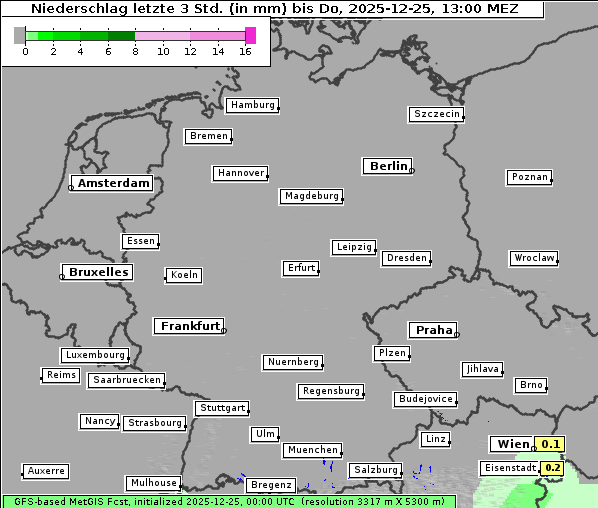 Niederschlag, 25. 12. 2025