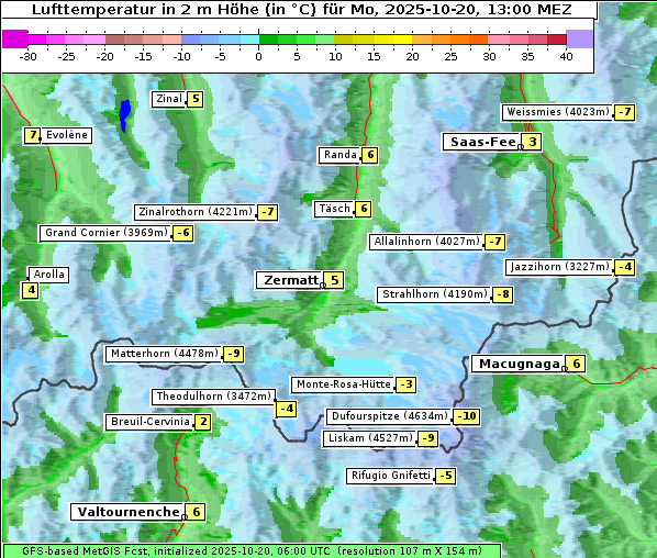 Temperatur, 20. 10. 2025
