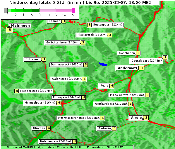 Niederschlag, 7. 12. 2025