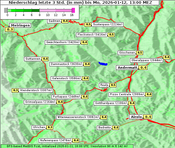 Niederschlag, 12. 1. 2026