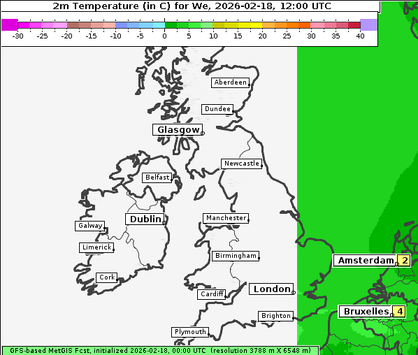 Temperatur, 18. 2. 2026