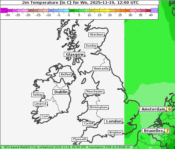 Temperatur, 19. 11. 2025