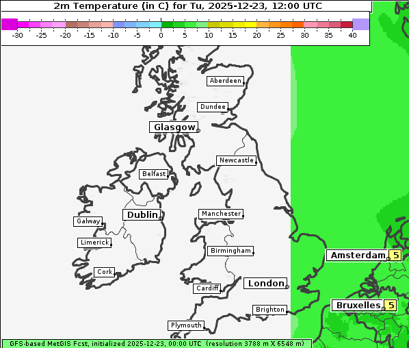 Temperatur, 23. 12. 2025