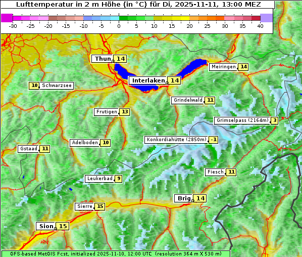 Temperatur, 11. 11. 2025