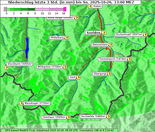 Niederschlag, 26. 10. 2025