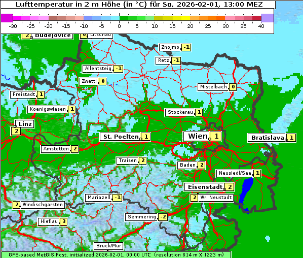 Temperatur, 1. 2. 2026