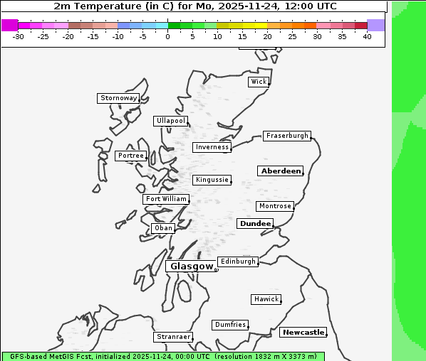 Temperatur, 24. 11. 2025