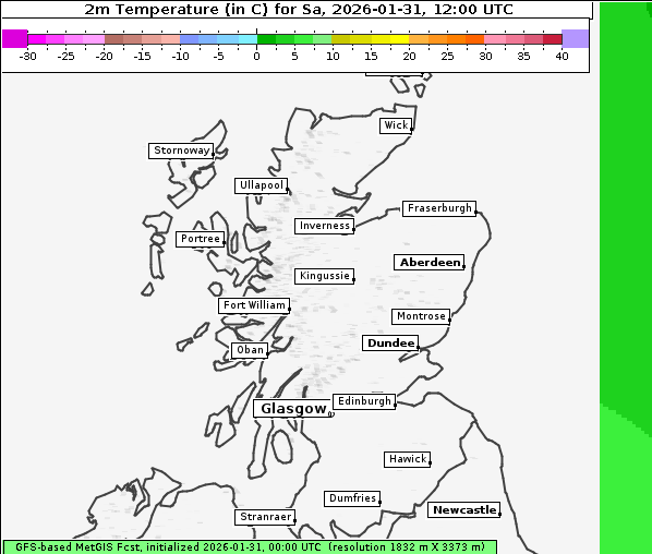 Temperatur, 31. 1. 2026