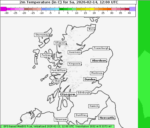 Temperatur, 14. 2. 2026
