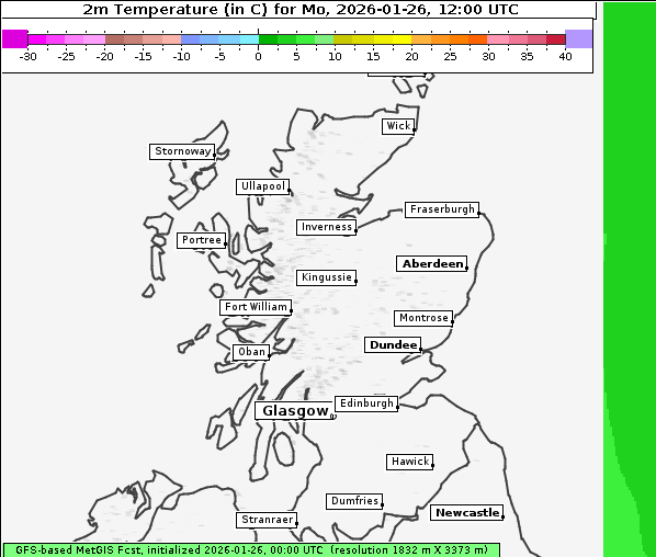 Temperatur, 26. 1. 2026