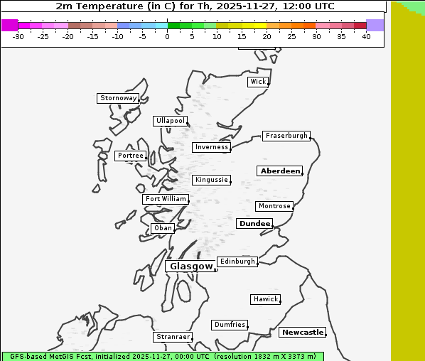 Temperatur, 27. 11. 2025