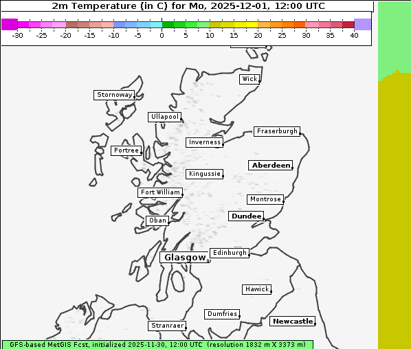 Temperatur, 1. 12. 2025