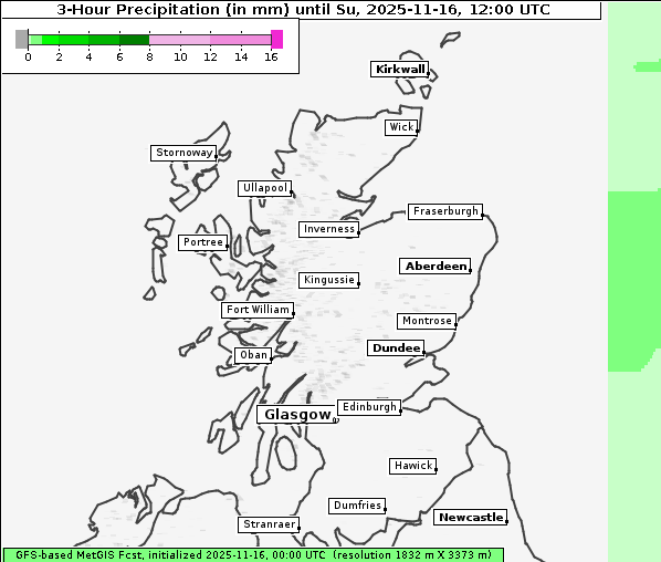 Niederschlag, 16. 11. 2025
