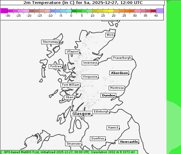 Temperatur, 27. 12. 2025