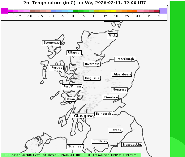 Temperatur, 11. 2. 2026