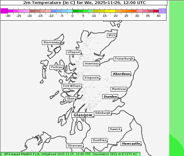 Temperatur, 26. 11. 2025
