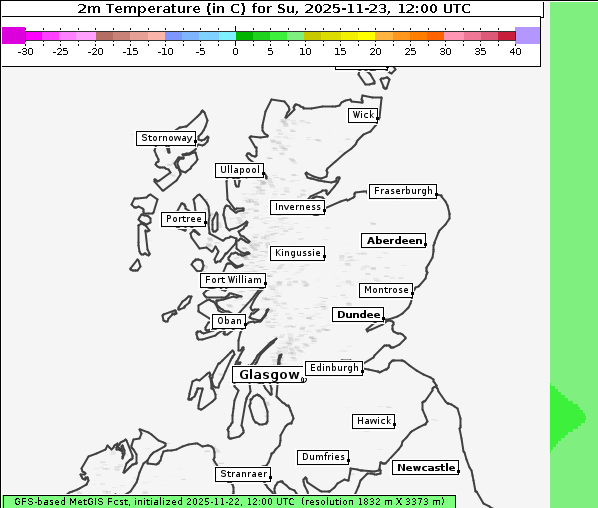 Temperatur, 23. 11. 2025