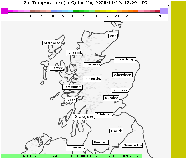 Temperatur, 10. 11. 2025