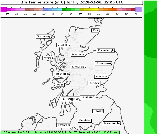 Temperatur, 6. 2. 2026